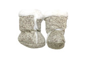 GAJI / Papučky zateplené úplet - bežovohnedá
