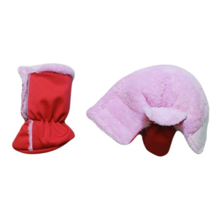 GAJI / Papučky zateplené softshell - červená