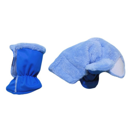 GAJI / Papučky zateplené softshell - modrá