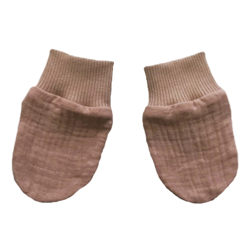 GAJI / Rukavičky mušelín - hnedá