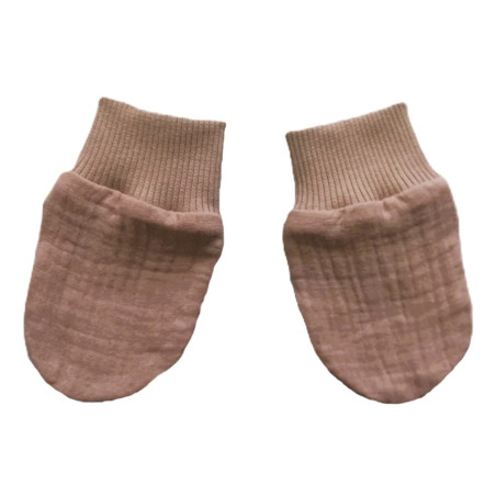 GAJI / Rukavičky mušelín - hnedá