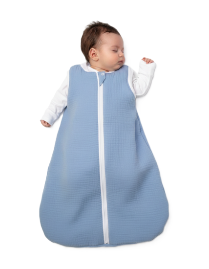 GAJI / Spací vak bez rukávov zateplený - modrá