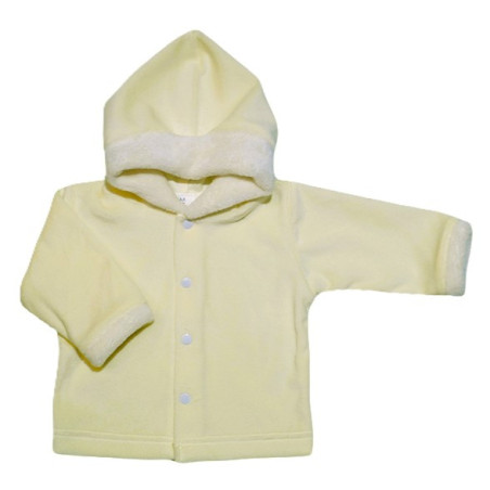 GAJI / Bunda s kapucňou zamat - žltá