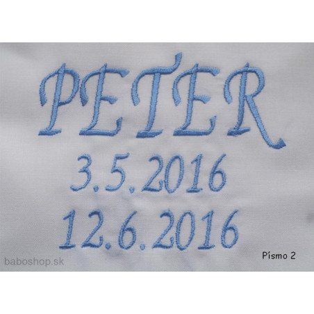 GAJI / Košieľka na krst satén - vzor1