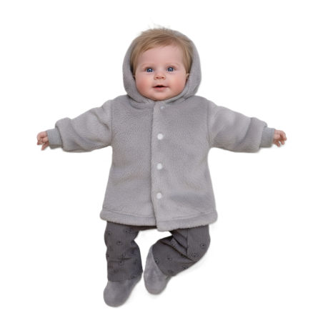 GAJI / Bunda s kapucňou wellsoft - sivá