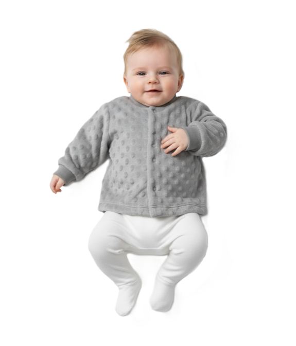 GAJI / Kabátik minky - sivá