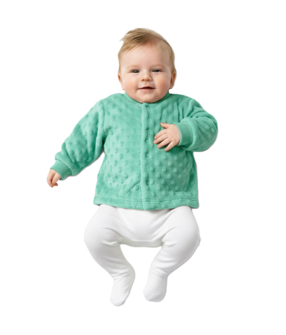 GAJI / Kabátik minky - zelená