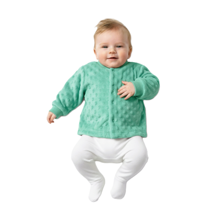 GAJI / Kabátik minky - zelená