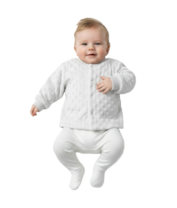 GAJI / Kabátik minky - biela