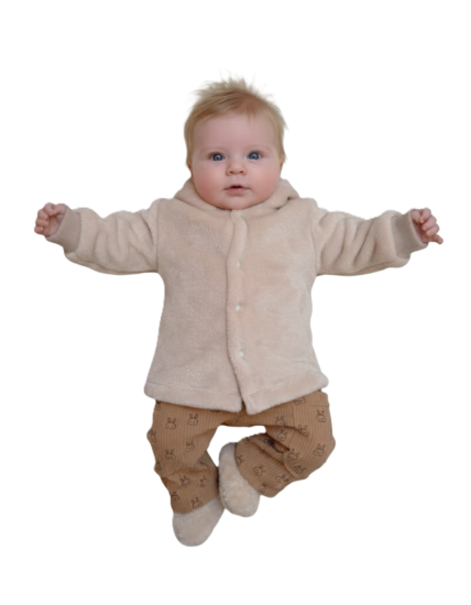 GAJI / Bunda s kapucňou wellsoft - hnedá