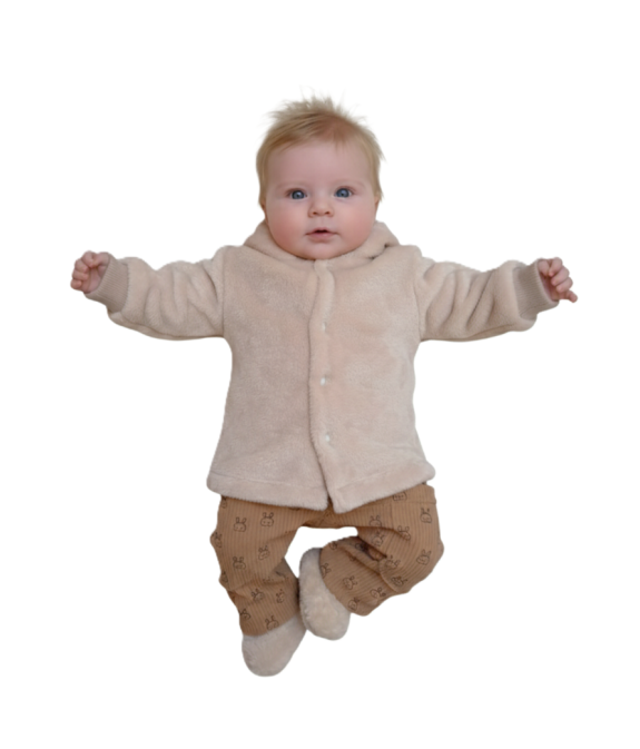 GAJI / Bunda s kapucňou wellsoft - hnedá