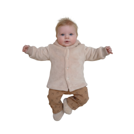 GAJI / Bunda s kapucňou wellsoft - hnedá