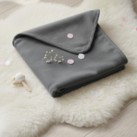 GAJI / Deka flis 75x100cm - sivá