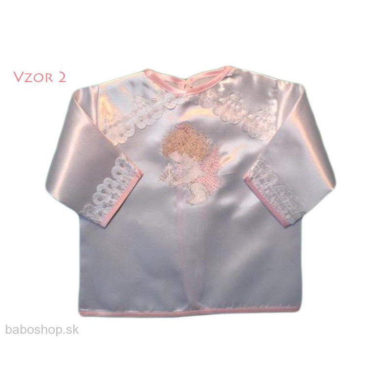 GAJI / Košieľka na krst satén - vzor2