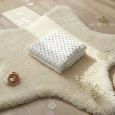 GAJI / Deka minky 80x80cm - biela