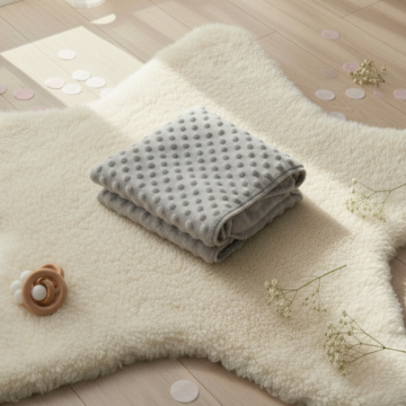 GAJI / Deka minky 80x80cm - sivá