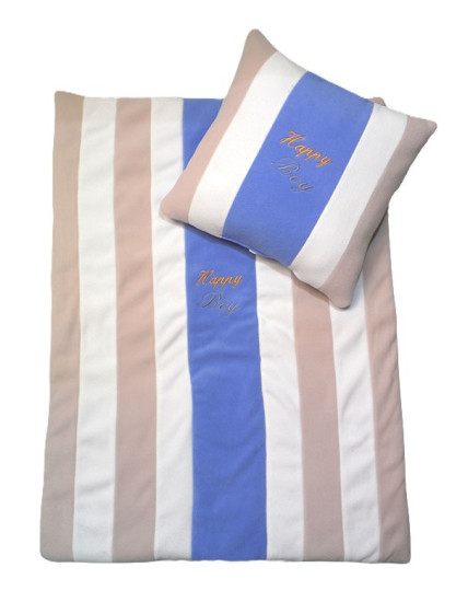 GAJI / Deka + vankúš flis - modrá