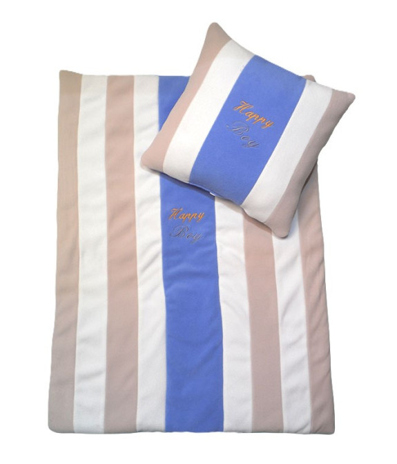 GAJI / Deka + vankúš flis - modrá