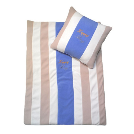 GAJI / Deka + vankúš flis - modrá