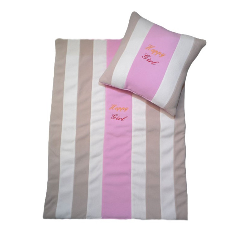 GAJI / Deka + vankúš flis - ružová