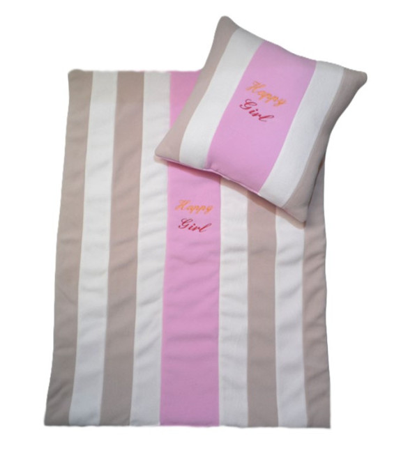 GAJI / Deka + vankúš flis - ružová