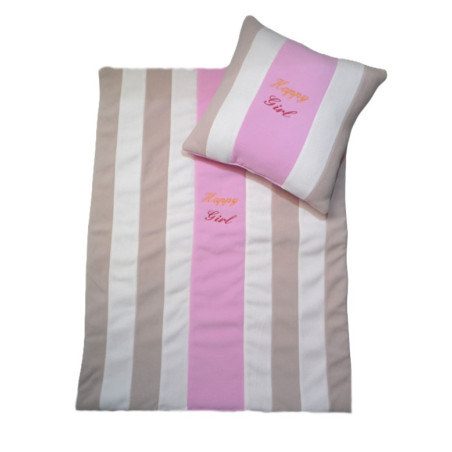 GAJI / Deka + vankúš flis - ružová