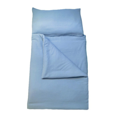 GAJI / Obliečky do postieľky mušelín - modrá