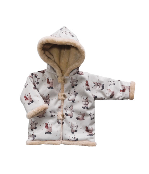 GAJI / Bunda zateplená s kapucňou - vzor1