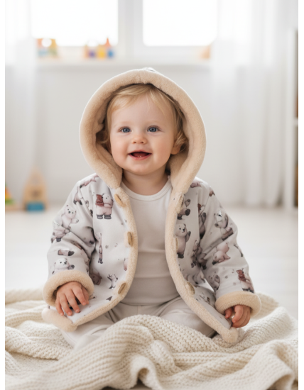 GAJI / Bunda zateplená s kapucňou - vzor1