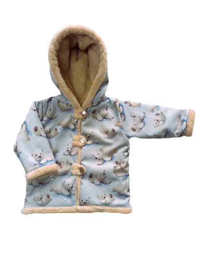 GAJI / Bunda zateplená s kapucňou - vzor2