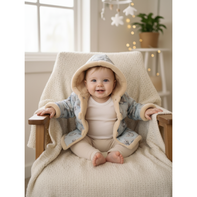 GAJI / Bunda zateplená s kapucňou - vzor2