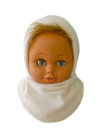 GAJI / Čiapka + nákrčník flis - maslová