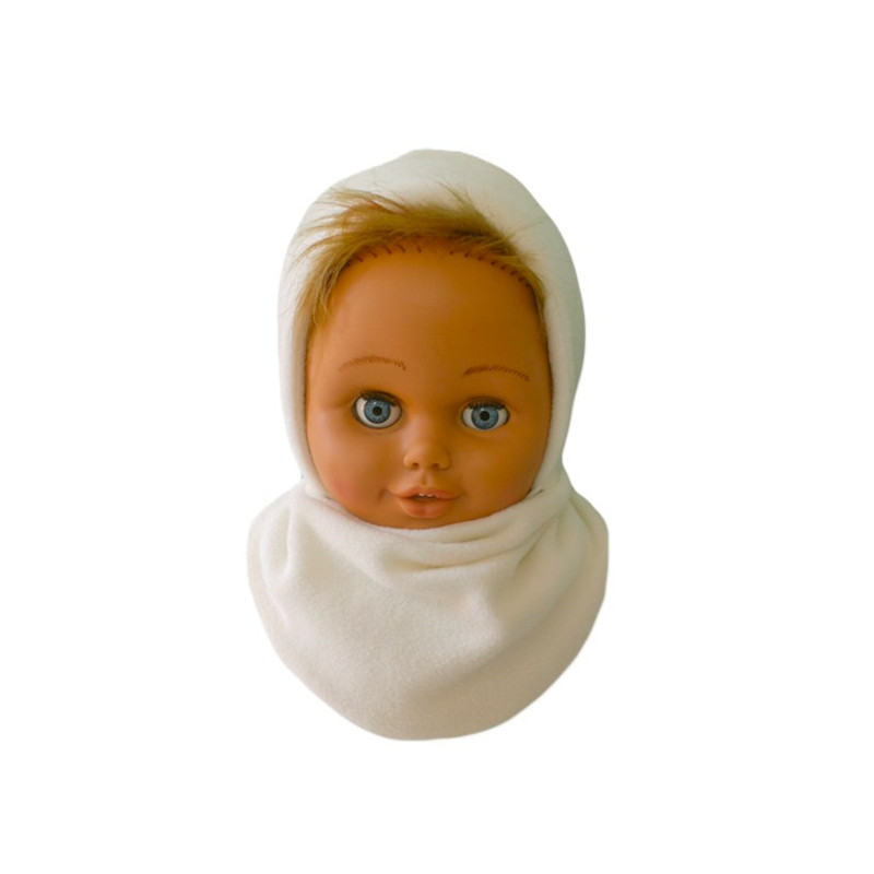 GAJI / Čiapka + nákrčník flis - maslová