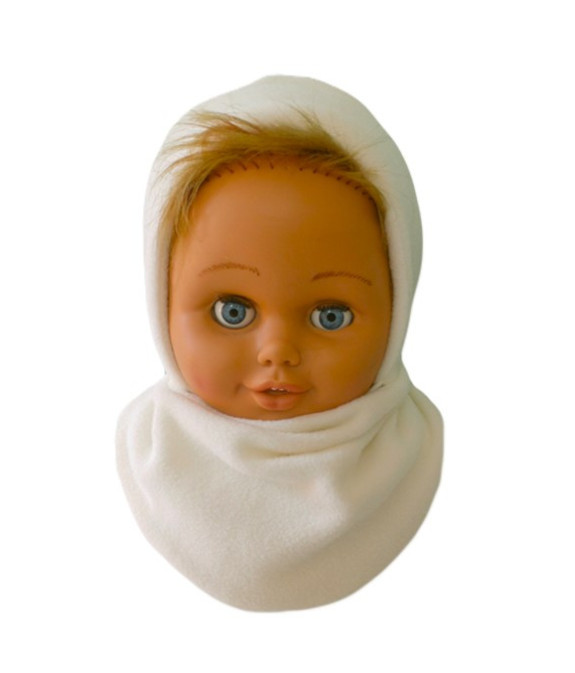 GAJI / Čiapka + nákrčník flis - maslová