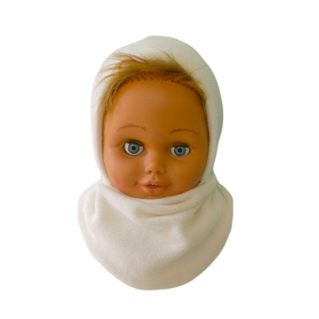 GAJI / Čiapka + nákrčník flis - maslová