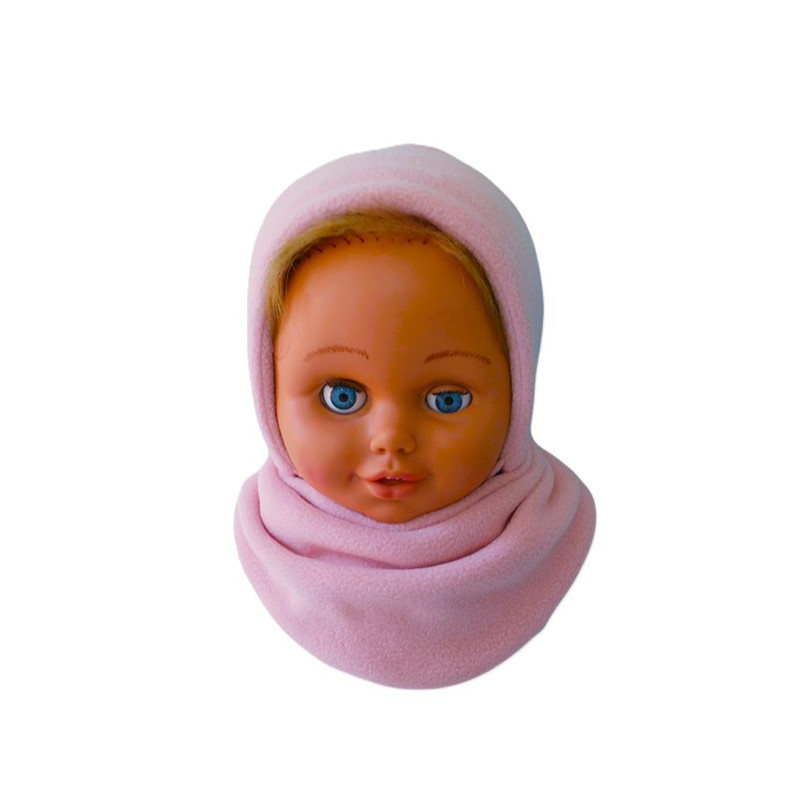 GAJI / Čiapka + nákrčník flis - ružová