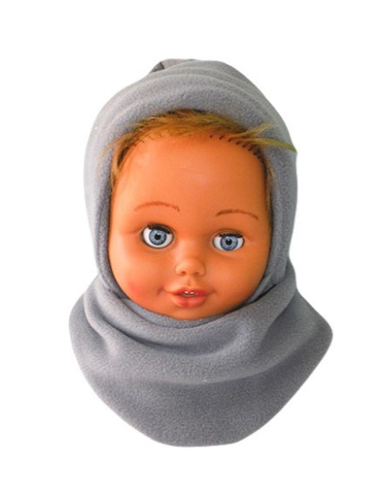 GAJI / Čiapka + nákrčník flis - sivá