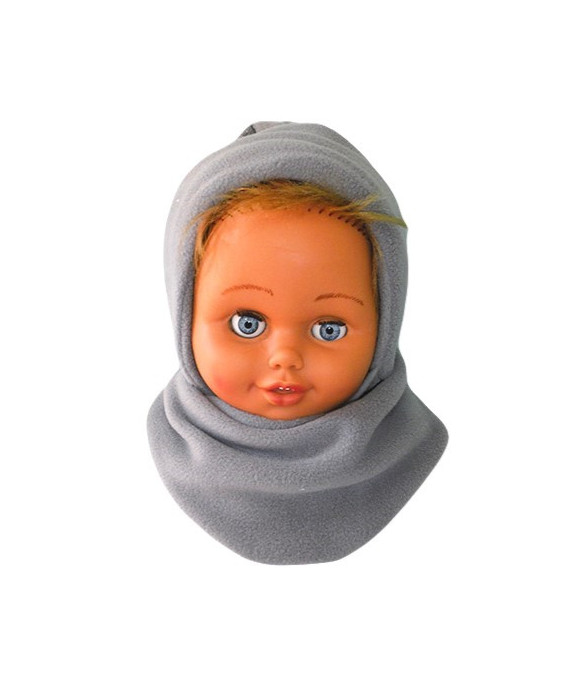 GAJI / Čiapka + nákrčník flis - sivá