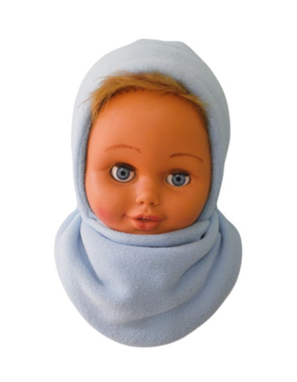 GAJI / Čiapka + nákrčník flis - modrá