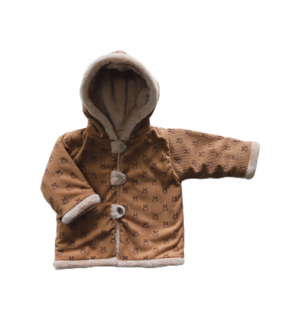 GAJI / Bunda zateplená s kapucňou - hnedá