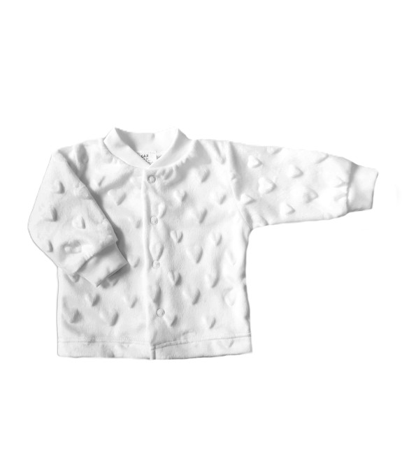 GAJI / Kabátik minky - biela2