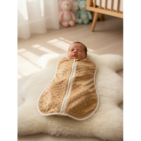 GAJI / Spací vak/ulitka minky - hnedá