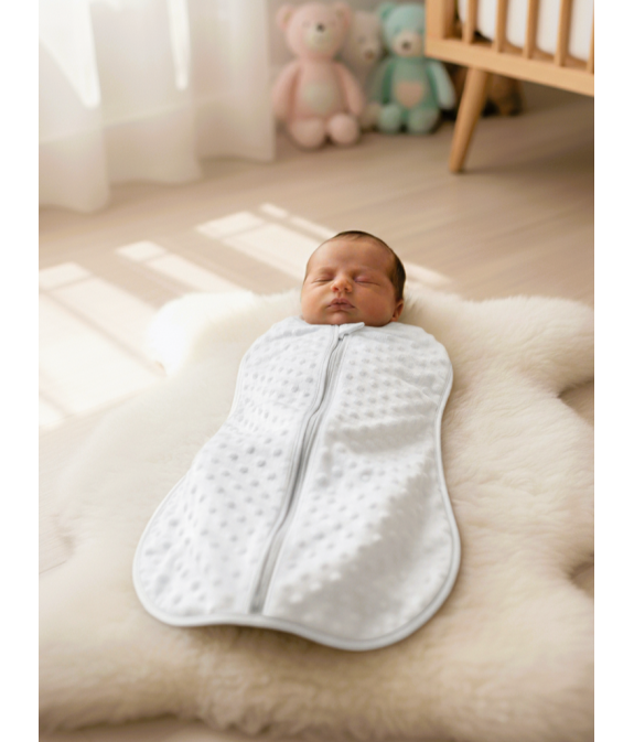 GAJI / Spací vak/ulitka minky - biela