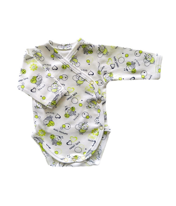 GAJI / Body s dlhým rukávom otvorené - vzor2