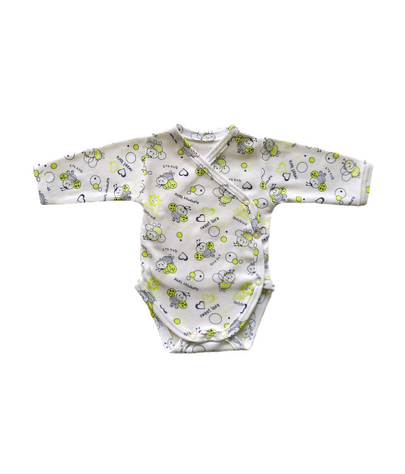 GAJI / Body s dlhým rukávom otvorené - vzor2