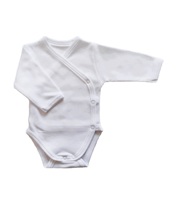 GAJI / Body s dlhým rukávom otvorené - biele