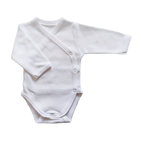 GAJI / Body s dlhým rukávom otvorené - biele