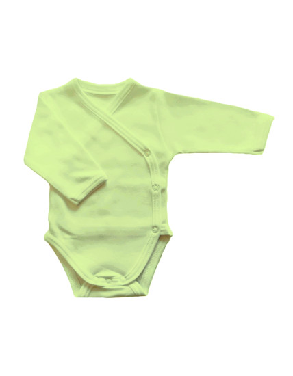 GAJI / Body s dlhým rukávom otvorené  - sv.zelená