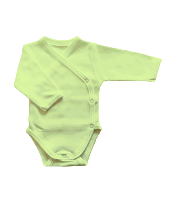 GAJI / Body s dlhým rukávom otvorené  - sv.zelená