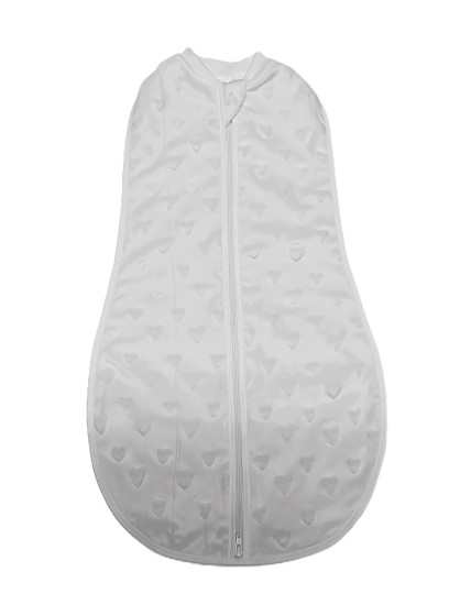 GAJI / Spací vak/ulitka minky - biela srdce